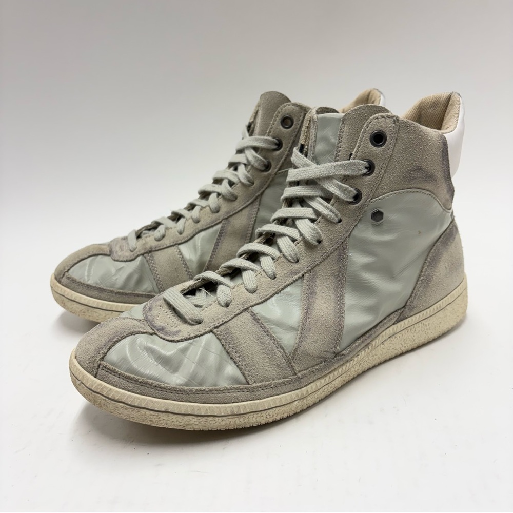 Diesel Black Gold Men's High-Top Sneakers in Light Gray Men Size 10